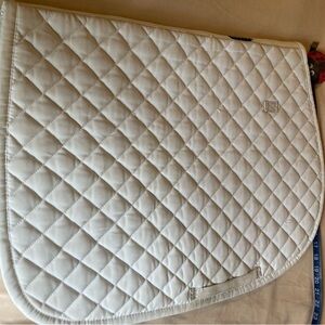 Dover white jump saddle pad